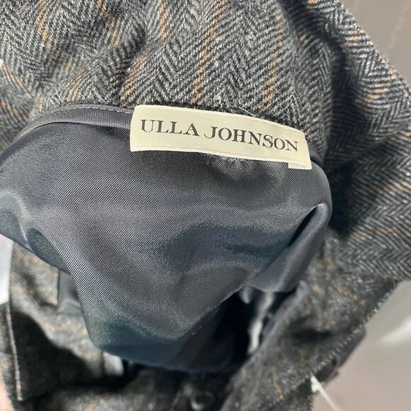 Ulla Johnson Leo Wool Blend Herringbone Belted Paperbag Waist Mini Skirt Size 0 - Picture 4 of 8